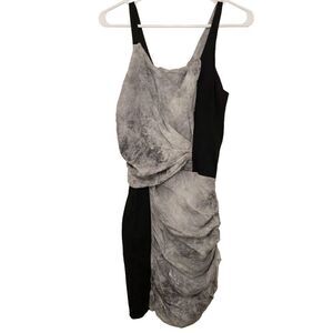 Helmut Lang Graphite and Black Cocktail Dress Size 2